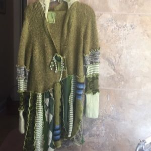 Handmade sweater coat